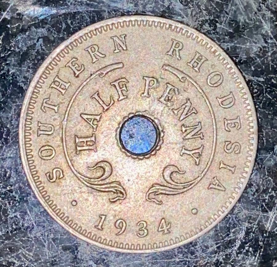 SOUTHERN RHODESIA 1/2 PENNY 1934