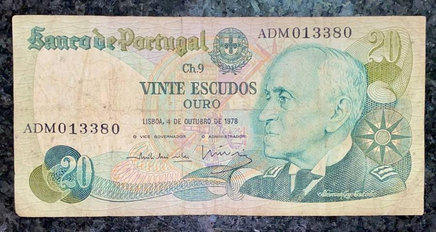 PORTUGAL 20 ESCUDOS 1978