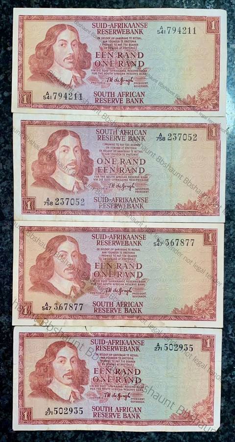 TW DE JONGH R1 - A SERIES SPRINGBUCK WTM ( 1 BID TAKES ALL 4 NOTES)