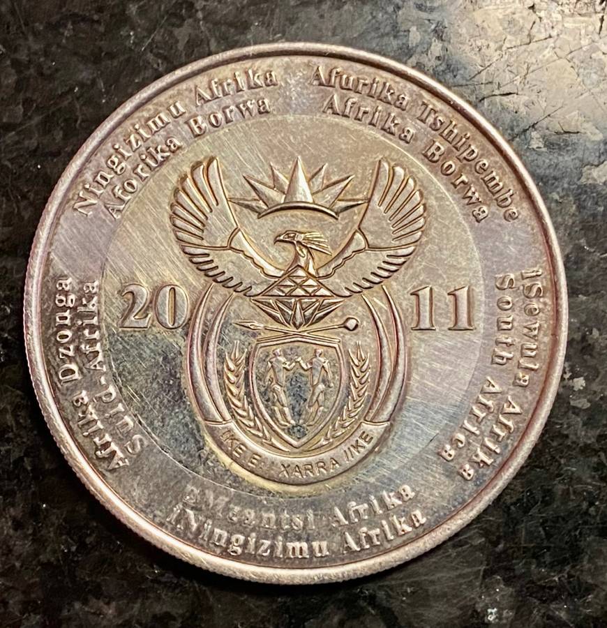 SOUTH AFRICA SILVER R5 --2011 STERLING SILVER 32,9G