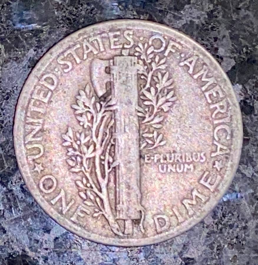 U S A SILVER 1 MERCURY DIME - 10 CENT 1929 PHILADELPHIA MINT - SILVER ,900