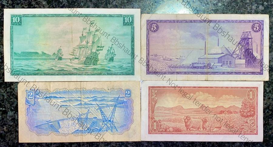 COMPLETE SET OF TW DE JONGH & DECIMALS R10 TO R1 - 1967-1975 ( 1 BID TAKES ALL)