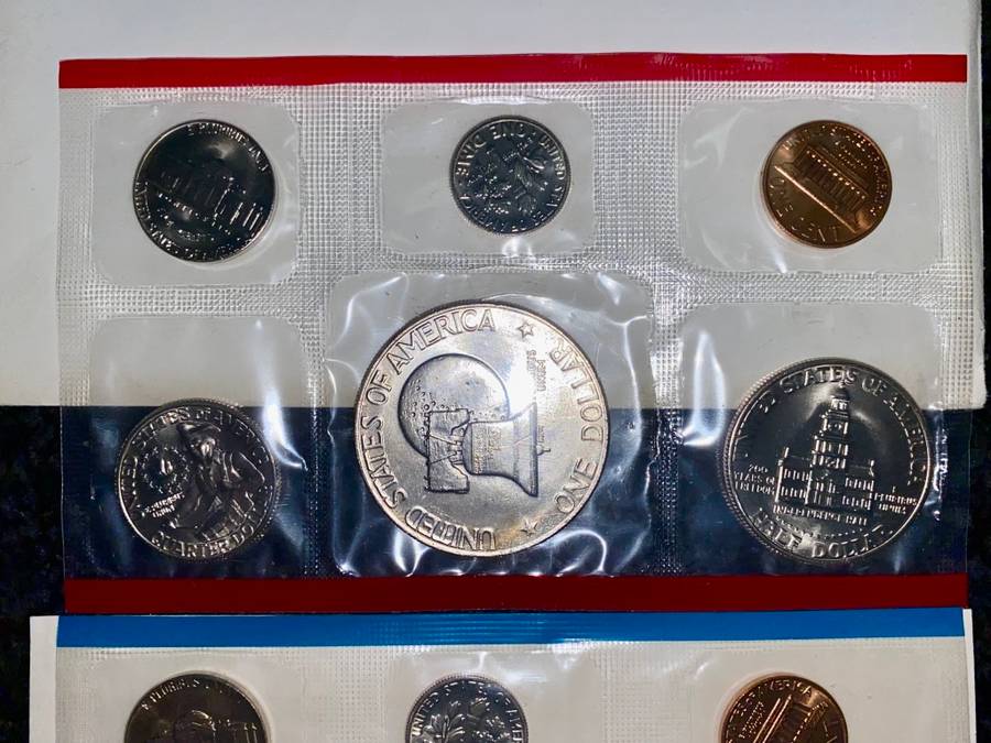 U S A UNC SETS - BOTH DENVER & PHILADELPHIA MINT- EISENHOWER 1 DOLLAR TO 1 CENT 1976(1 BID TAKES ALL