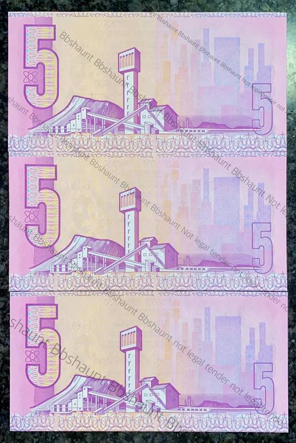 REPLACEMENT NOTES CL STALS R5 IN SEQUENCE XX2415621-623 UNC 1ST ISSUE 1990(1 BID TAKES ALL)
