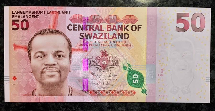 SWAZILAND 50 EMALANGENI AZ 2010 UNC