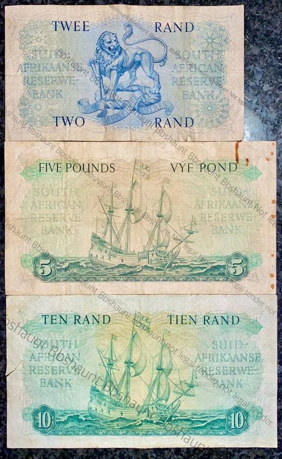 SET OF VARIOUS GOVERNORS & DECIMALS MH DE KOCK 5 POUND 1956 & R2 -1961 - R10 RISSIK( 1 BID TAKES AL