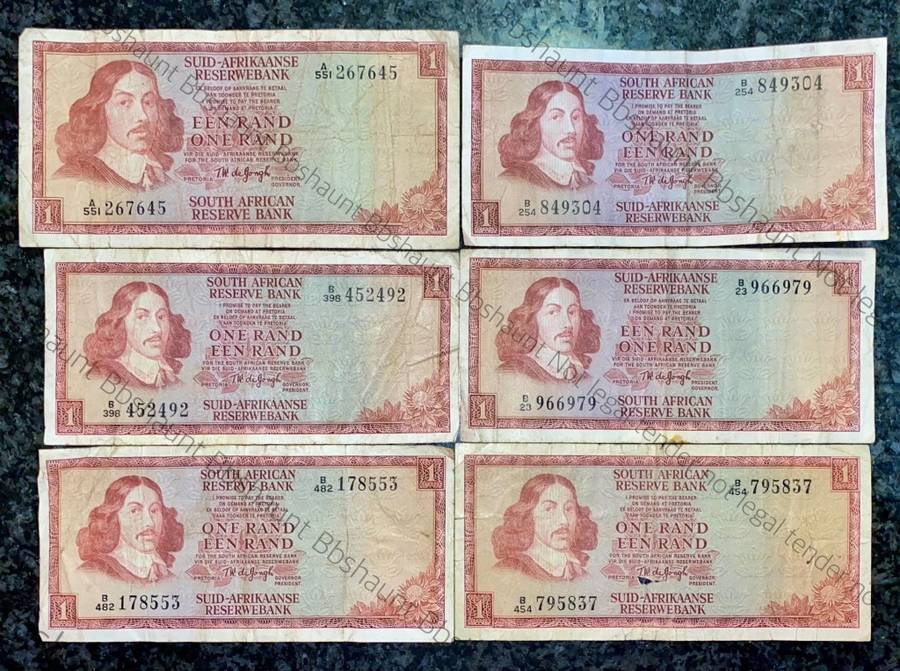 TW DE JONGH R1 - B SERIES & 1 A - SERIES( 1 BID TAKES ALL 6 NOTES)