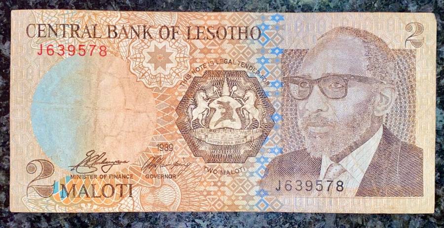 LESOTHO 2 MALOTI 1989