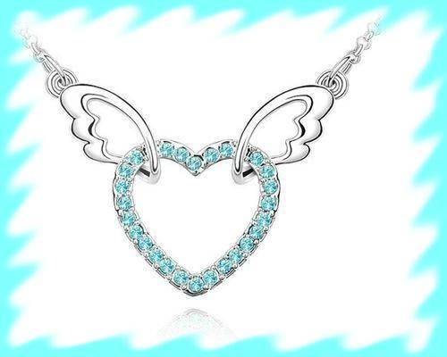 *Weekend Special* - SKY BLUE CRYSTAL HEART NECKLACE