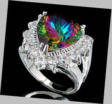 FOXY MYSTIC TOPAZ HEART RING - SIZE : 5.75