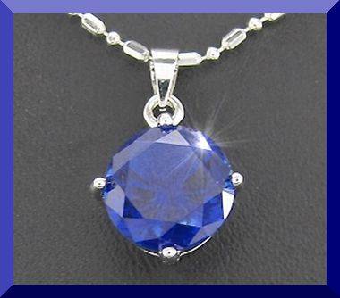 EXQUISITE SAPPHIRE PENDANT & CHAIN