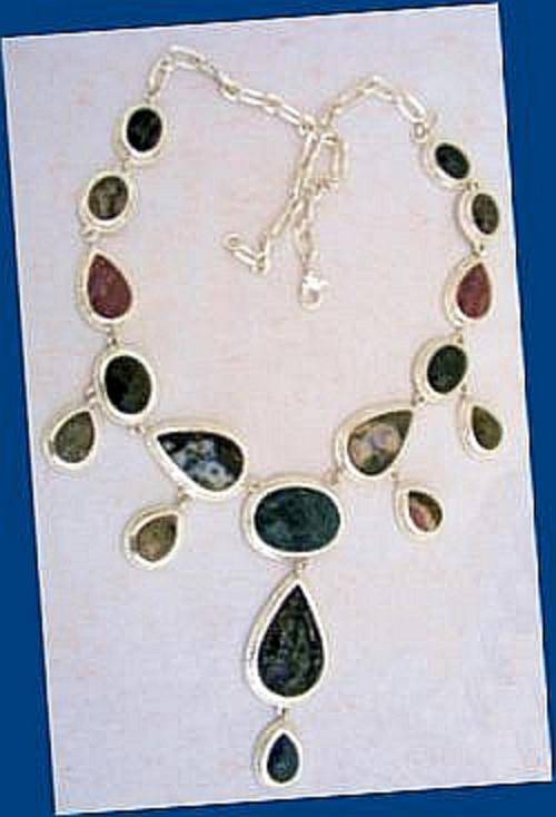 *R1* - NATURAL GEMSTONE 925 SILVER NECKLACE