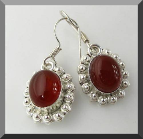 925 STERLING SILVER EP COGNAC CITRINE EARRINGS