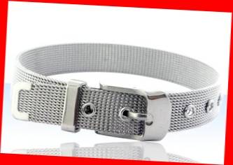 PERFECT MESH SILVER STAINLESS STEEL BUCKLE BRACELET