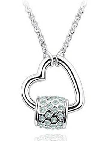 PERFECT LOVE SWAROVSKI ELEMENTS PENDANT & CHAIN - BLUE