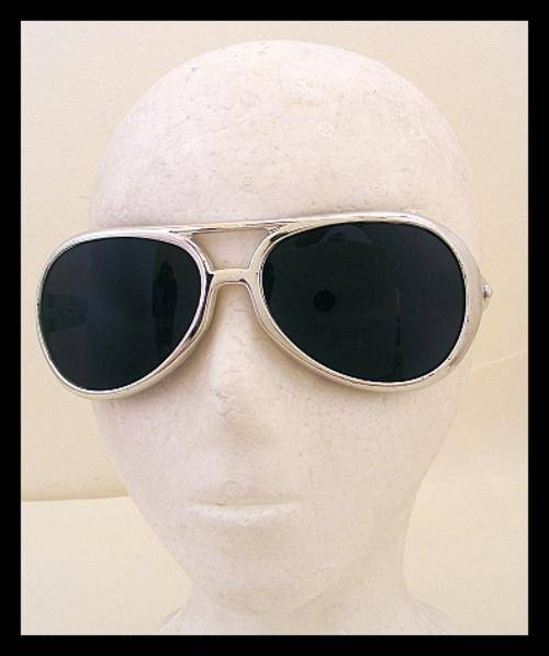 SILVER AVIATOR PARTY SUNGLASSES