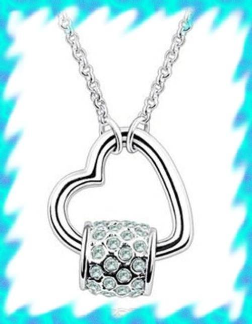 PERFECT LOVE CRYSTAL PENDANT & CHAIN - BLUE
