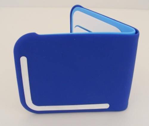 *LATEST* - BLUE RUBBER WALLET - NOTES, CARDS AND COINS