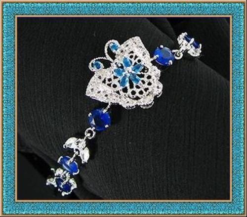 *R1* - EYE-CATCHING SAPPHIRE CZ BUTTERFLY BRACELET