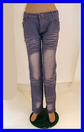 SIZE: 34 - SUPER SOFT GREY STRETCH JEANS WITH POCKET DETAIL