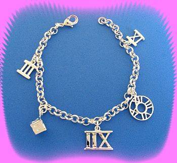 STERLING SILVER CHARM BRACELET