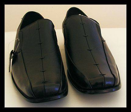 SIZE: 9 - GENUINE LEATHER BLACK MENS FORMAL SHOES
