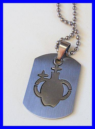 STAINLESS STEEL HOROSCOPE PENDANT - AQUARIUS