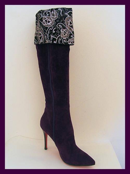 SIZE: 6 - SUPER SEXY PURPLE LONG BOOTS