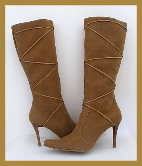 SIZE: 6 - TAN KNEE HIGH BOOTS FROM SISSY BOY