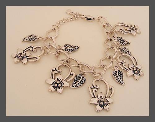 TIBETAN SILVER CHARM BRACELET - NICKEL FREE