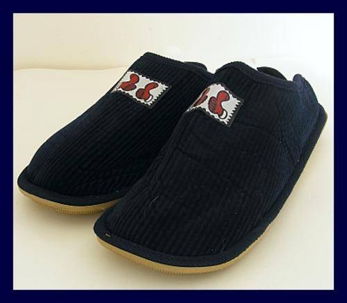 SIZE: 10-11 - MENS BLUE COMFY SLIPPERS