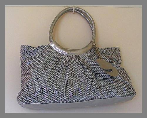 LARGE SILVER HANDBAG