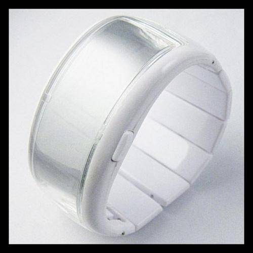 CLEAR ACRYLIC DIGITAL BRACELET WATCH