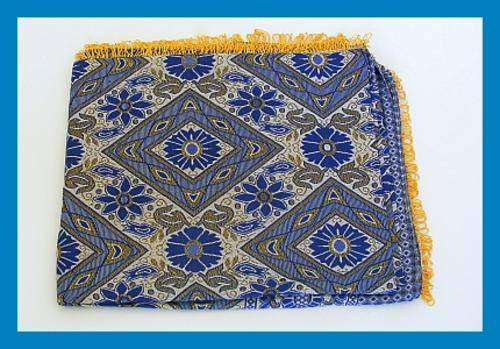 BLUE THROW / BED COVER / TABLECLOTH