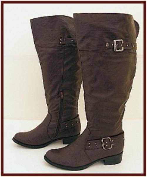 SIZE: 6 - BROWN KNEE HIGH BOOTS