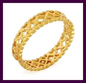 *R1* - LOVELY 18K GEP WEDDING BAND RING - SIZE: 9