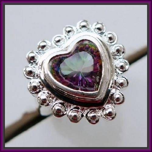 925 STERLING SILVER MYSTIC TOPAZ RING - SIZE: 7