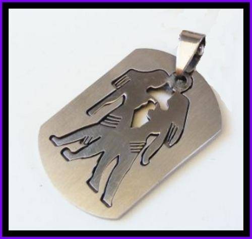 **Sale** - STAINLESS STEEL HOROSCOPE PENDANT - GEMINI