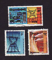 RSA 1973 50th Anniversary of ESCOM set of 3used SACC 338-340