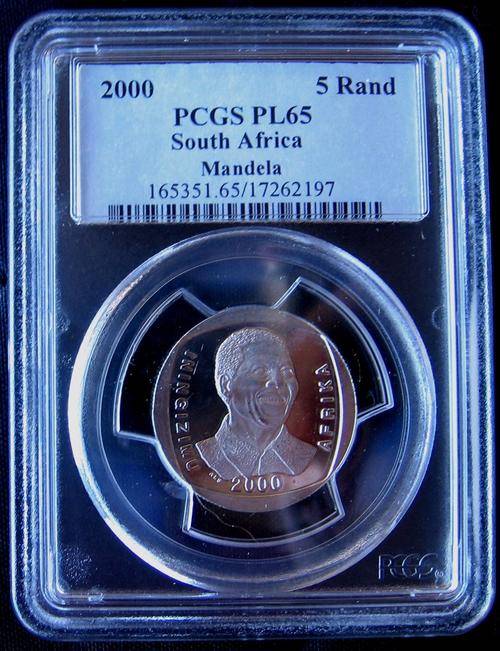 PL65  PROOF LIKE PL 65 PCGS  Graded Nelson Mandela R5 2000 Coin - Low start - NO RESERVE !