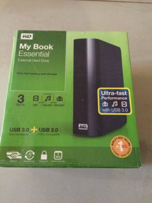 BRAND NEW 3TB WESTERN DIGITAL EXTERNAL HARD DRIVE