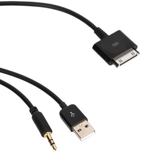** USB + 3.5 AUDIO / DATA / CHARGER CABLE FOR iPHONE AND iPOD TOUCH **