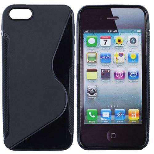 ** S-DESIGN GEL TPU CASE / COVER FOR APPLE iPHONE 5 - BLACK **