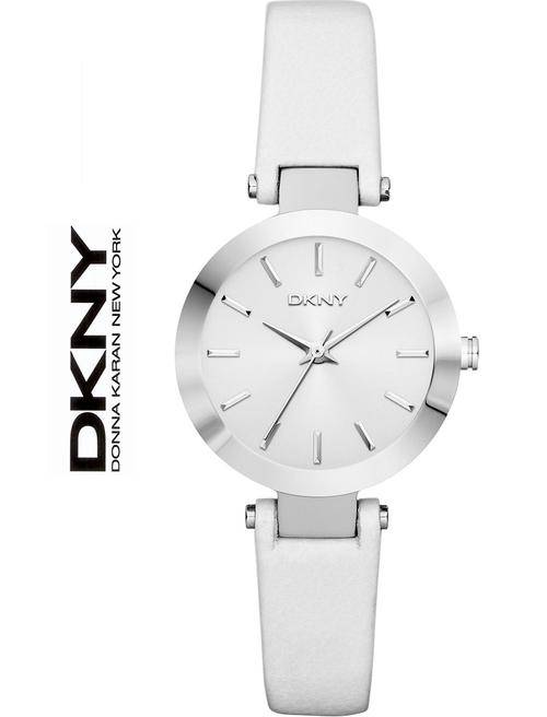 DKNY LADIES SASHA WHITE LEATHER WATCH **VALUE: R2010.00**