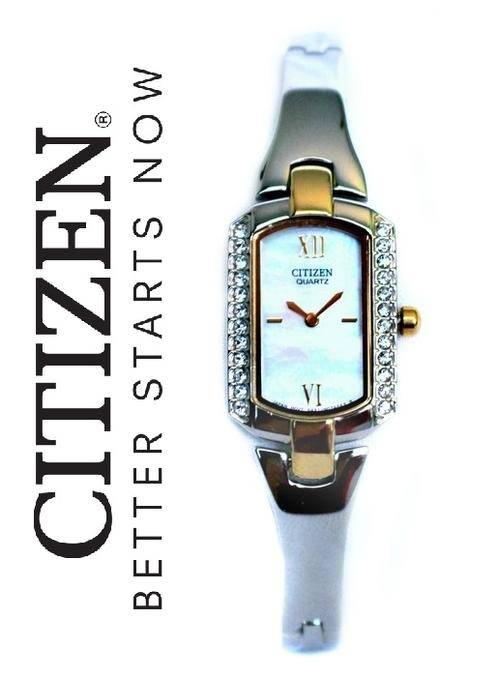 LATE START! ** CITIZEN LADIES SWAROVSKI CRYSTAL BRACELET WATCH  **VALUE: R3100.00**