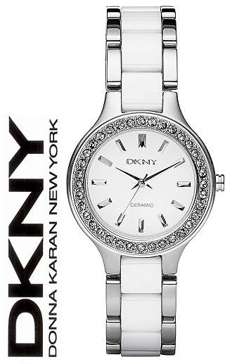 DKNY CERAMIC WITH CRYSTALS LADIES WATCH   **VALUE: R4099.00**