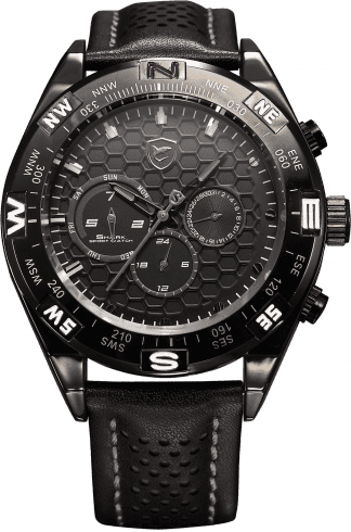 SHARK SHORTFIN BLACK STAINLESS STEEL MENS WATCH - 45mm (RS013L)