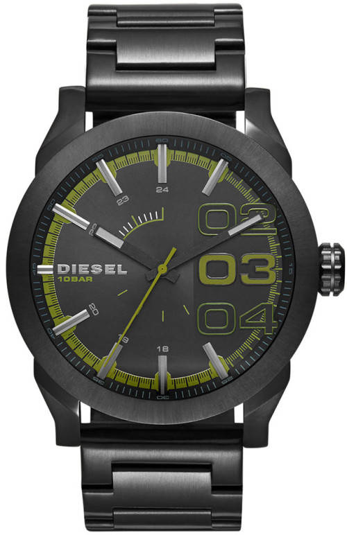 DIESEL DOUBLE DOWN 46 MENS GUN-METAL WATCH  - 46mm (DZ1678)  **VALUE: R5299.00**