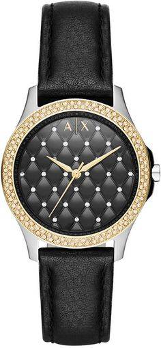 ARMANI EXCHANGE AX5246 BLACK FACE LEATHER STRAP QUARTZ WOMEN WATCH