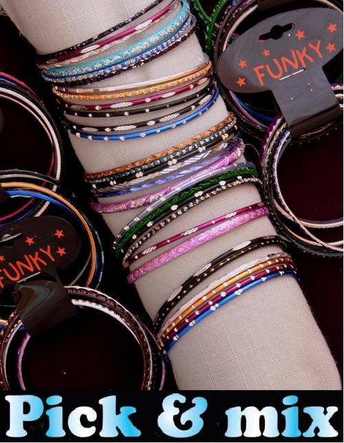 *PICK 'n MIX PROMO* - 180 x Assorted Glitter bangles